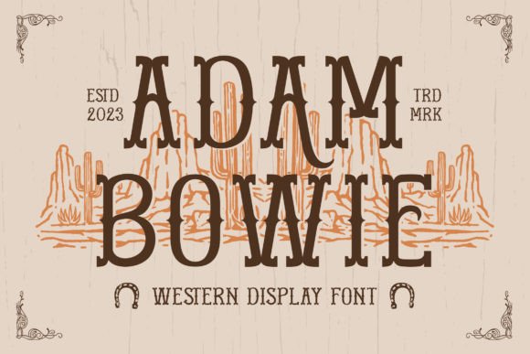 Adam Bowie Western Slab Serif Font for Crafters
