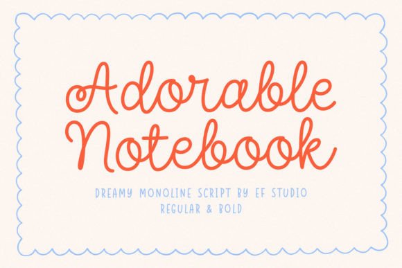 Adorable Notebook Font for Handwritten Branding