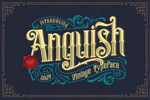 Anguish: A Vintage Blackletter Typeface for Editorial Design