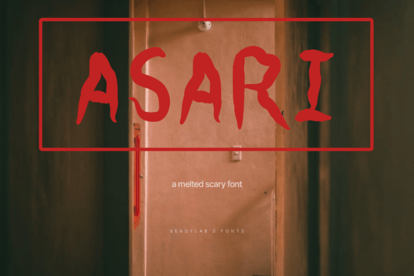 Asari Font: Scary Hand-Drawn Type for Campaigns