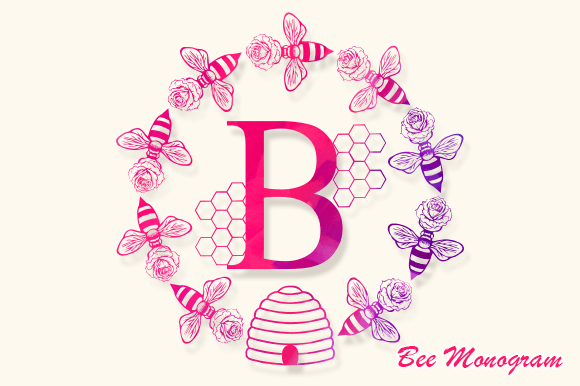 Bee Monogram Typeface for Elegant Campaigns