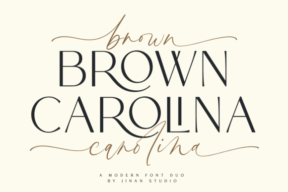 Brown Carolina Duo Typeface for Small Business Branding