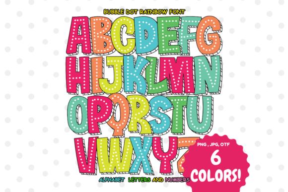 Bubble Dot Rainbow Font for Vibrant Campaigns