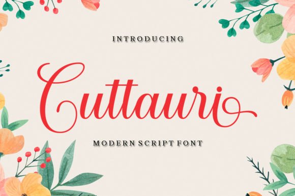 Cuttauri: Elegant Script Typeface for Web Design