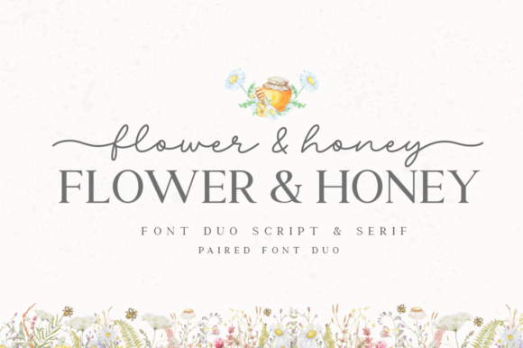 Flower Honey Font for Handmade Branding
