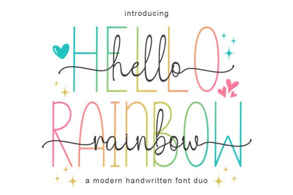 Hello Rainbow Duo: A Versatile Script Font Review