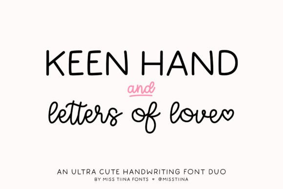 Keen Hand, Letters of Love Duo Font Review