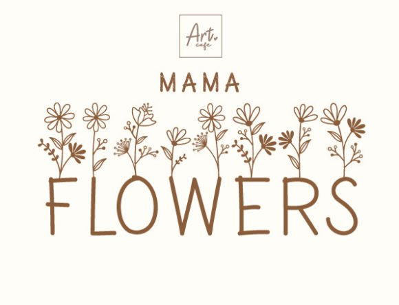 Mama Flowers Font: A Boho Typeface for Branding