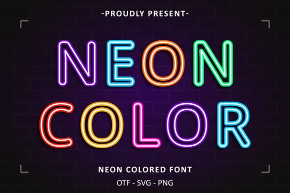 Neon Colored Font for Vibrant Maker Designs