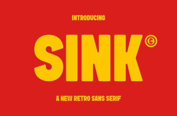 Sink Typeface: Bold Retro Sans Serif for Editorial Design