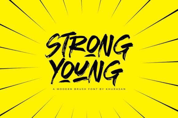 Strong Young: A Modern Brush Typeface for Editorial Impact