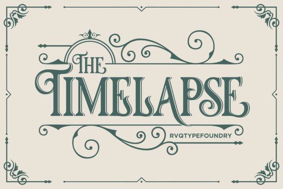 Timelapse Typeface: Bold Blackletter for Branding