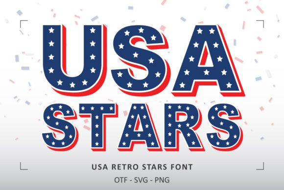 Usa Retro Stars Font for Bold Web Design