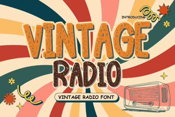 Vintage Radio Font for Nostalgic Campaign Design