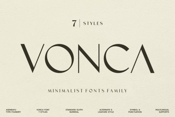 Vonca Typeface for Clean Brand Identity