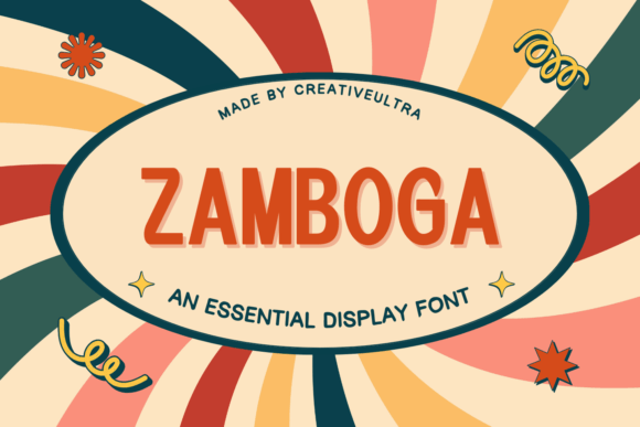 Zamboga Font: Bold Display Typeface for Crafters